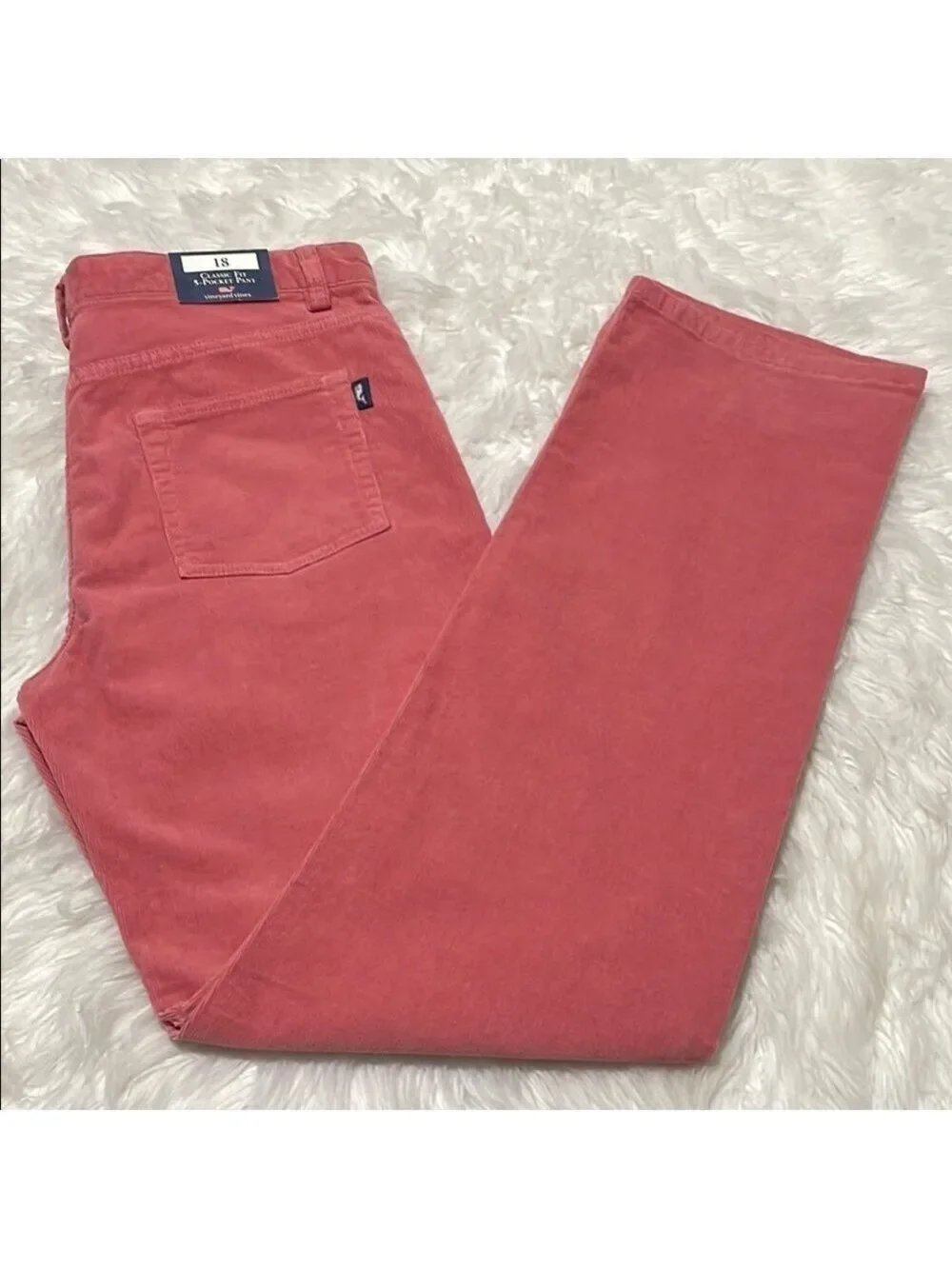 Boys’ Vineyard Vines Pink Corduroy Pants Sz 18